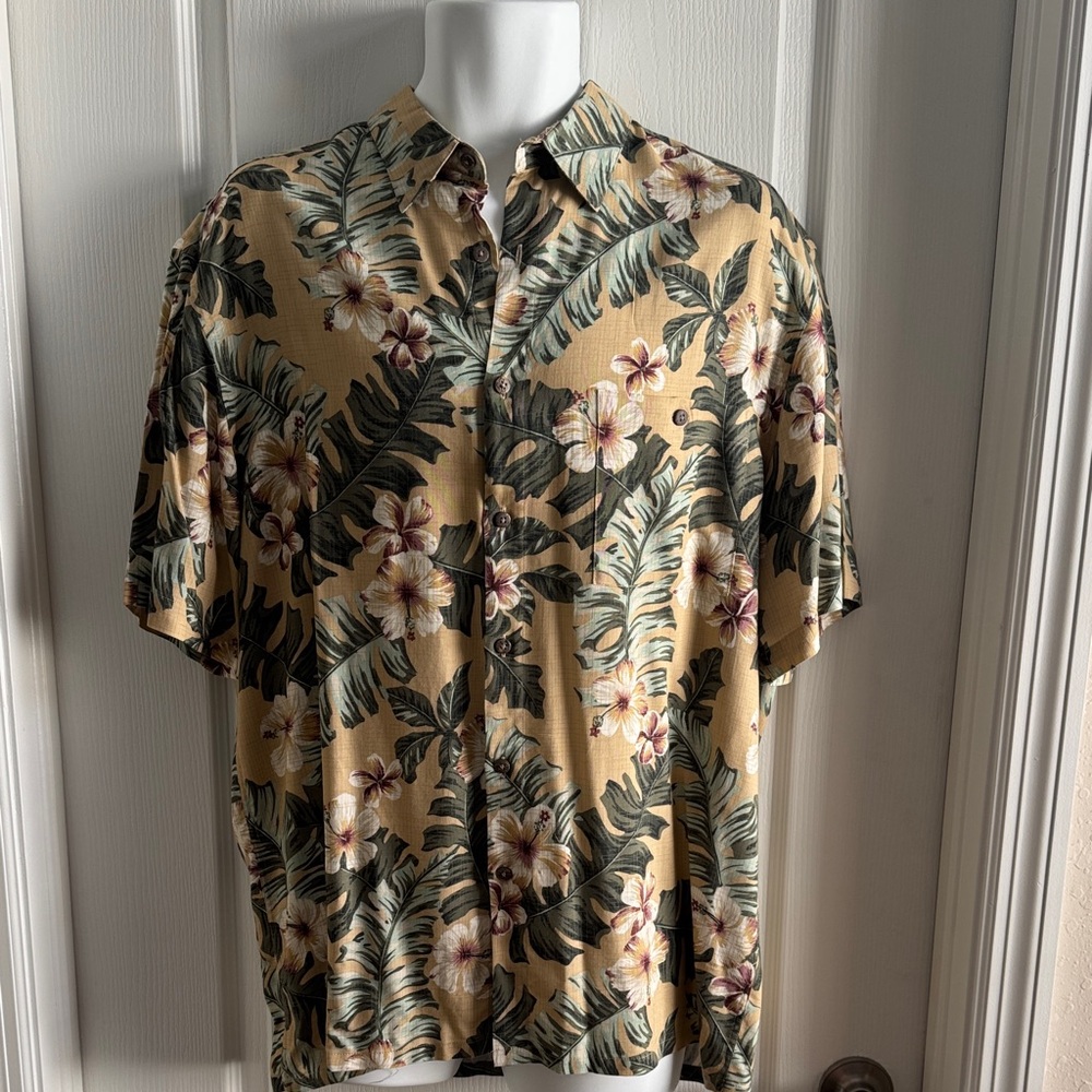 Floral Print Men's Shirt-M